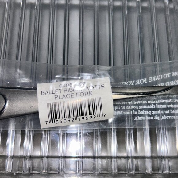 Waterford Ballet Ribbon Matte Stainless Flatware ONE (1) Fork/Dinner Fork 8" - Picture 10 of 11